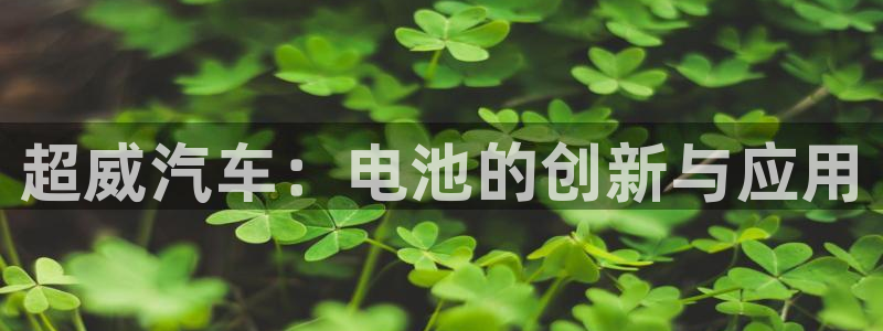 优发国际首页首页y6：超威汽车：电池的创新与应用