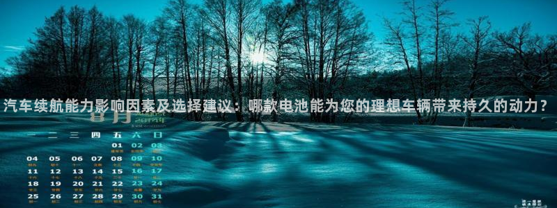 优发国际手机app下载安装苹果：汽车续航能力影响因素及选择建议：哪款电池能为您的理想车辆带来持久的动力？