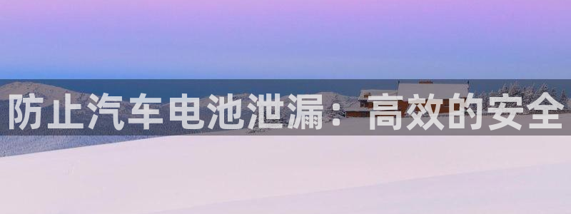 优发国际手机app下载安装苹果：防止汽车电池泄漏：高效的安全