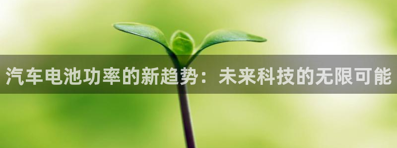 优发国际手机安装登录失败：汽车电池功率的新趋势：未来科技的无限可能