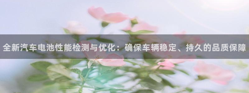 优发国际手机版唯一官网：全新汽车电池性能检测与优化：确保车辆稳定、持久的品质保障