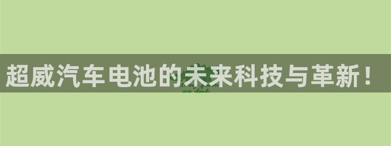 优发国际官网平台：超威汽车电池的未来科技